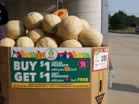 Kansas City supermarkets are testing a program that doubles low-income shoppers spending on local produce. Photo by Patty Cantrell.
